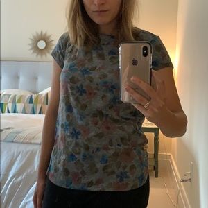 Anthropologie soft floral tee